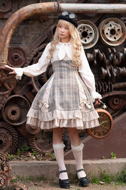 Multi-color Backlight Memoirs Slim Bowknot Sleeveless Ruffle Classic Lolita Dress