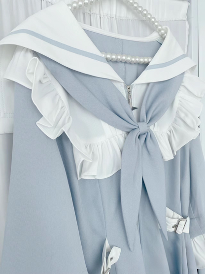 [angel Style] Aqua Medical Dress + Shorts Set