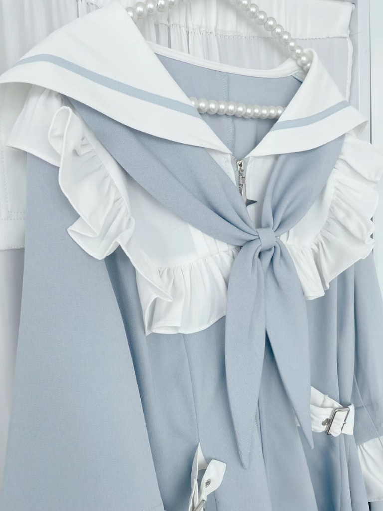[angel Style] Aqua Medical Dress + Shorts Set