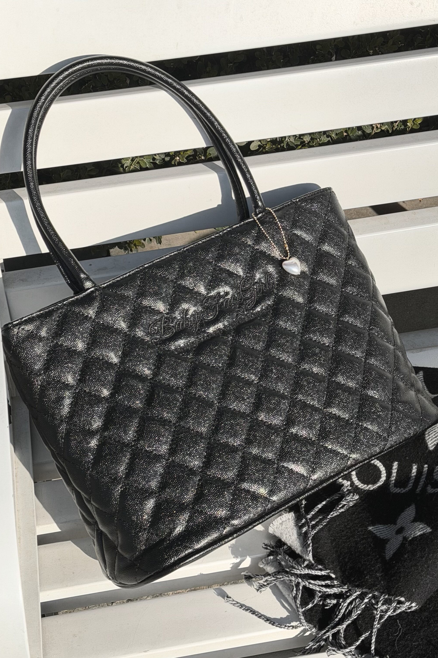 Sweet Quilted Tote Bag