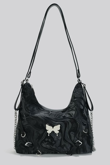 Silver Butterfly One Shoulder Bag