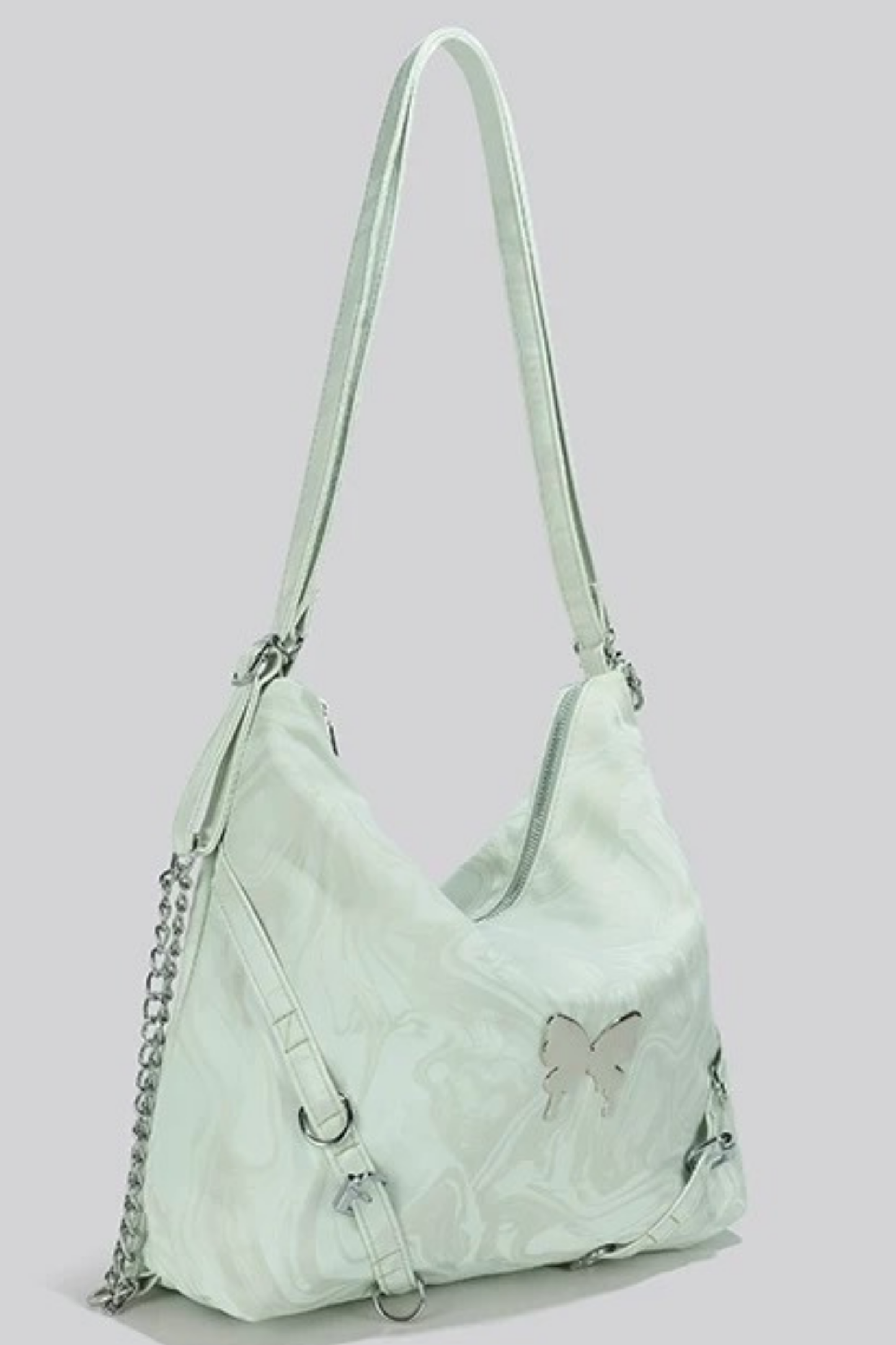 Silver Butterfly One Shoulder Bag