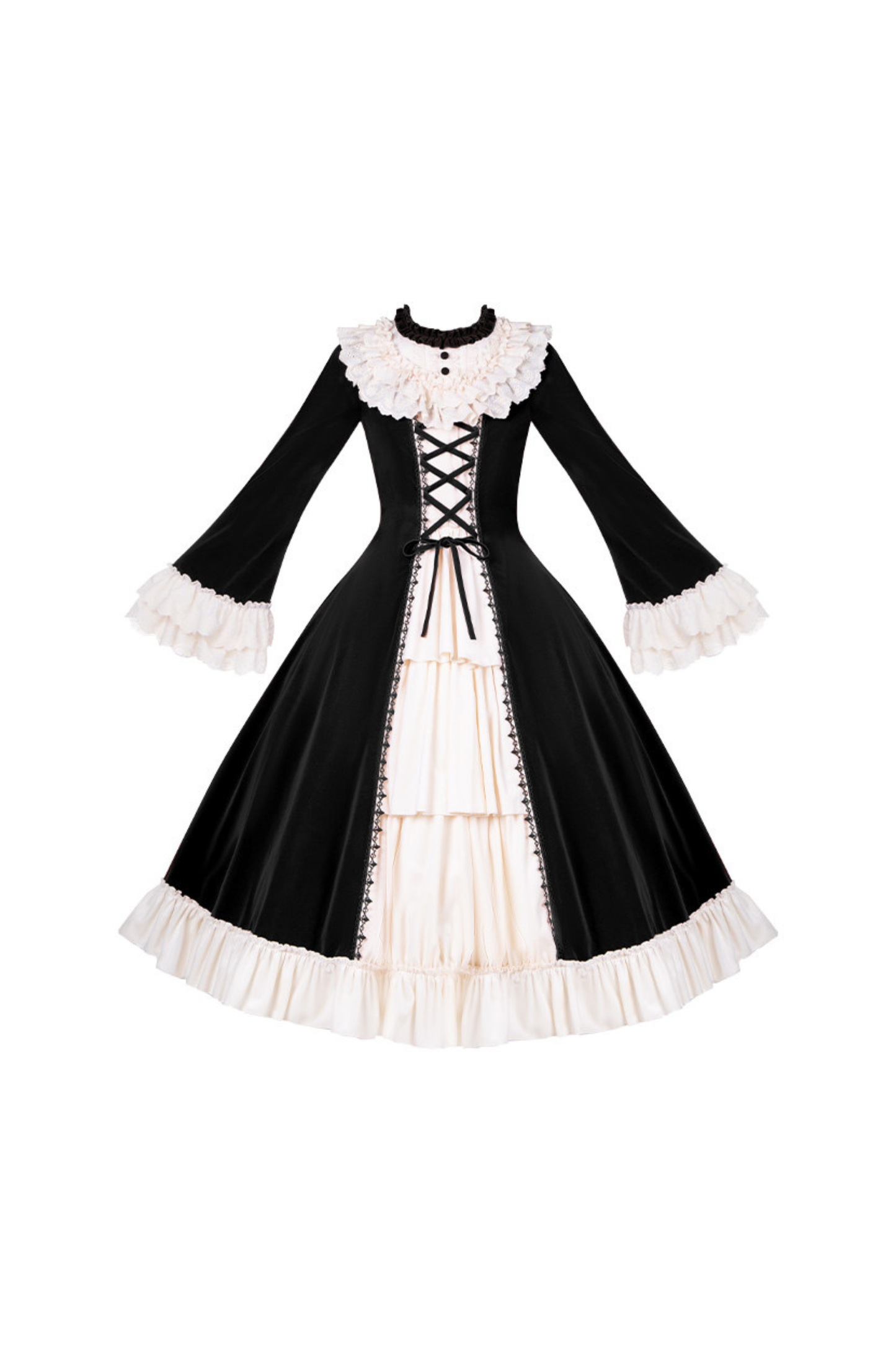Classical Dress + Collar + Ribbon + Hat
