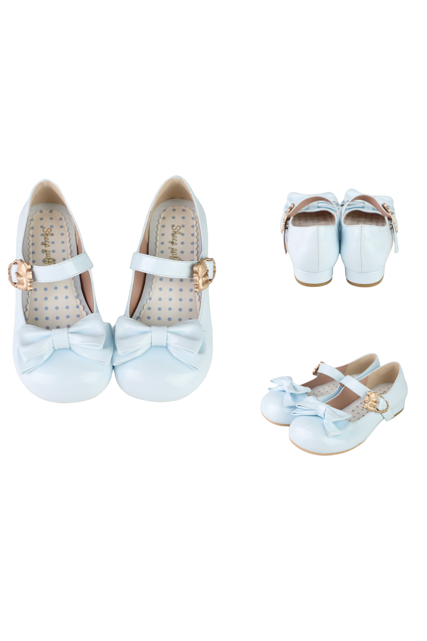 Glossy Color Ribbon Shoes