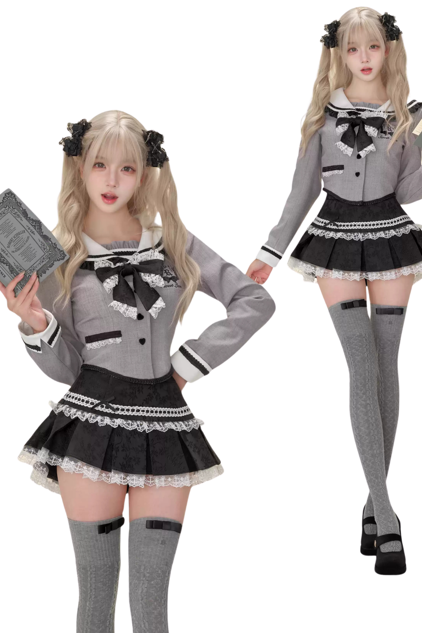 Dark Sweet Girly Top + Tiered Skirt