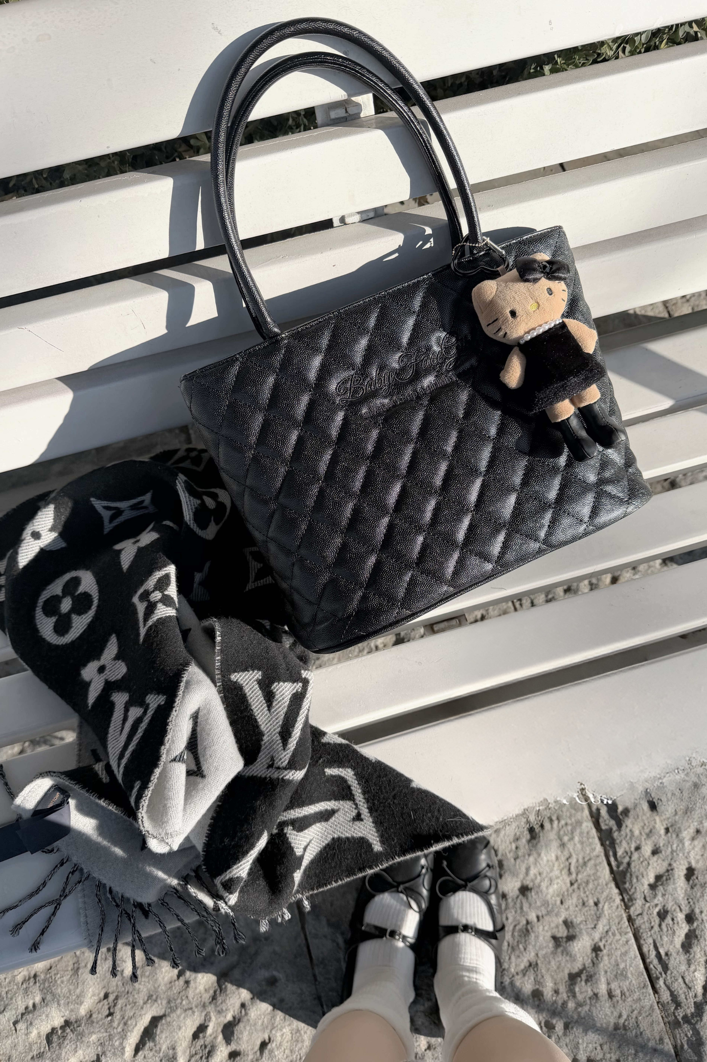 Sweet Quilted Tote Bag