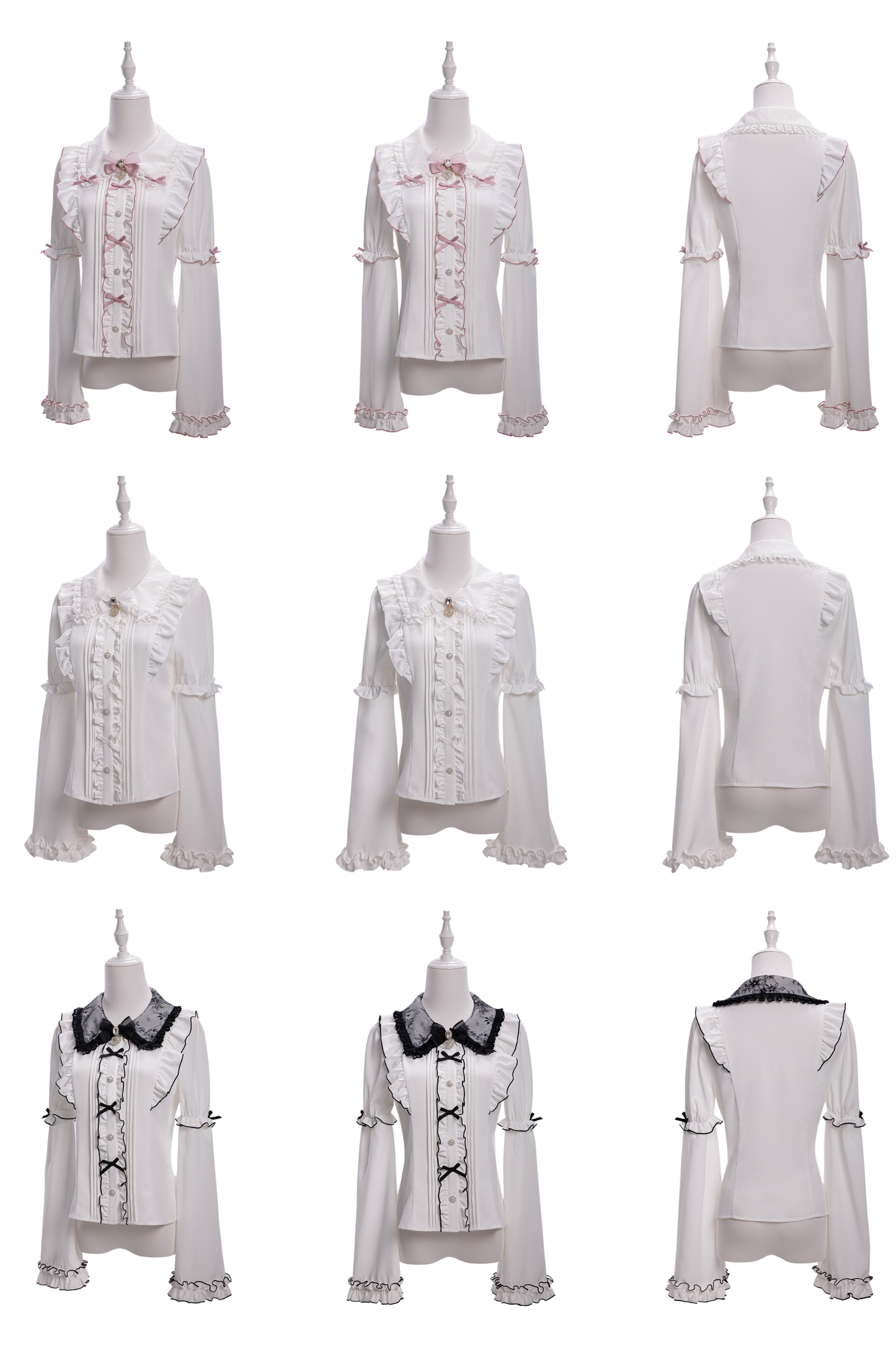 Sweet Ruffled Puff Long Sleeve Blouse