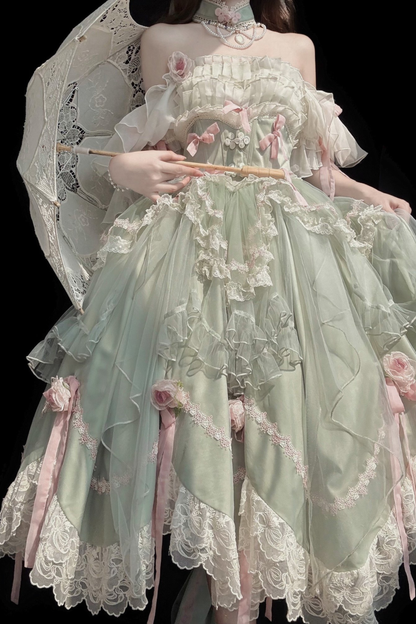 Sweet Princess Dress + Train + Veil + Accessories