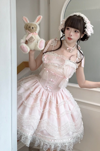 Sweet Jenny Lolita Jumper Skirt + Necklace + Hat + Headband