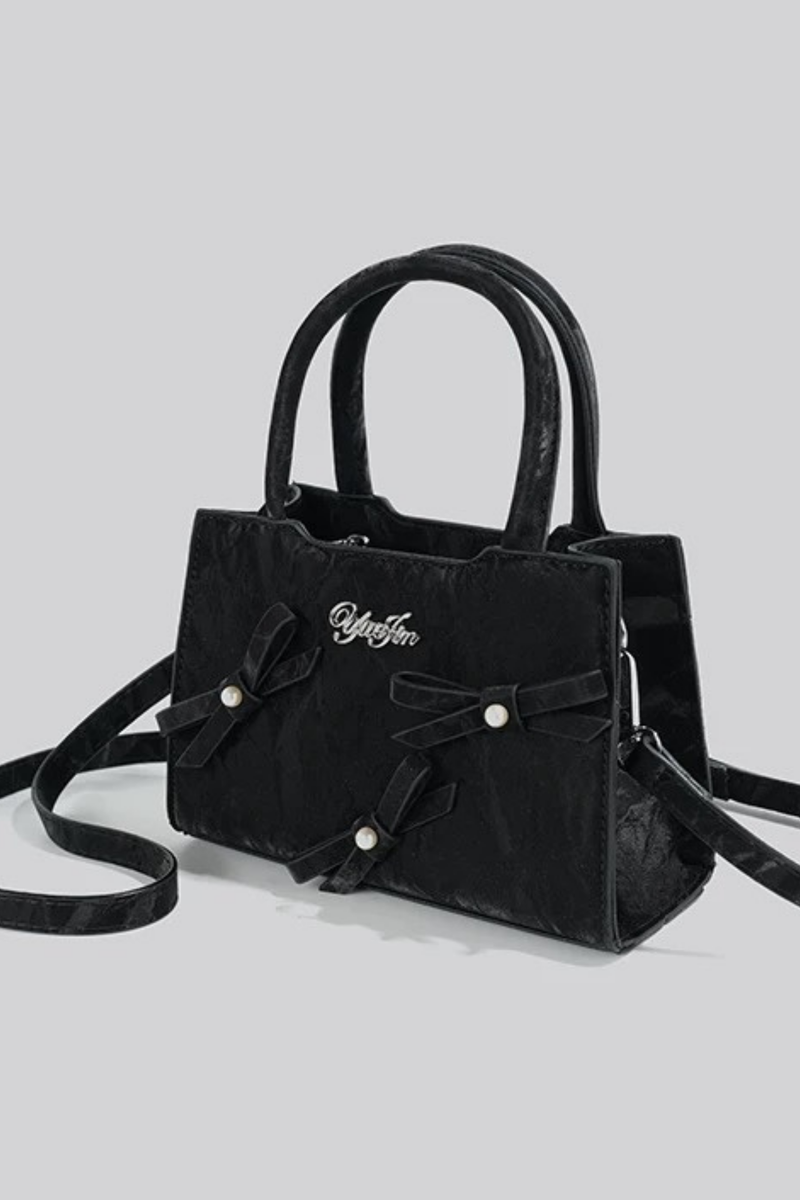 Logo Ribbon Square Mini Bag