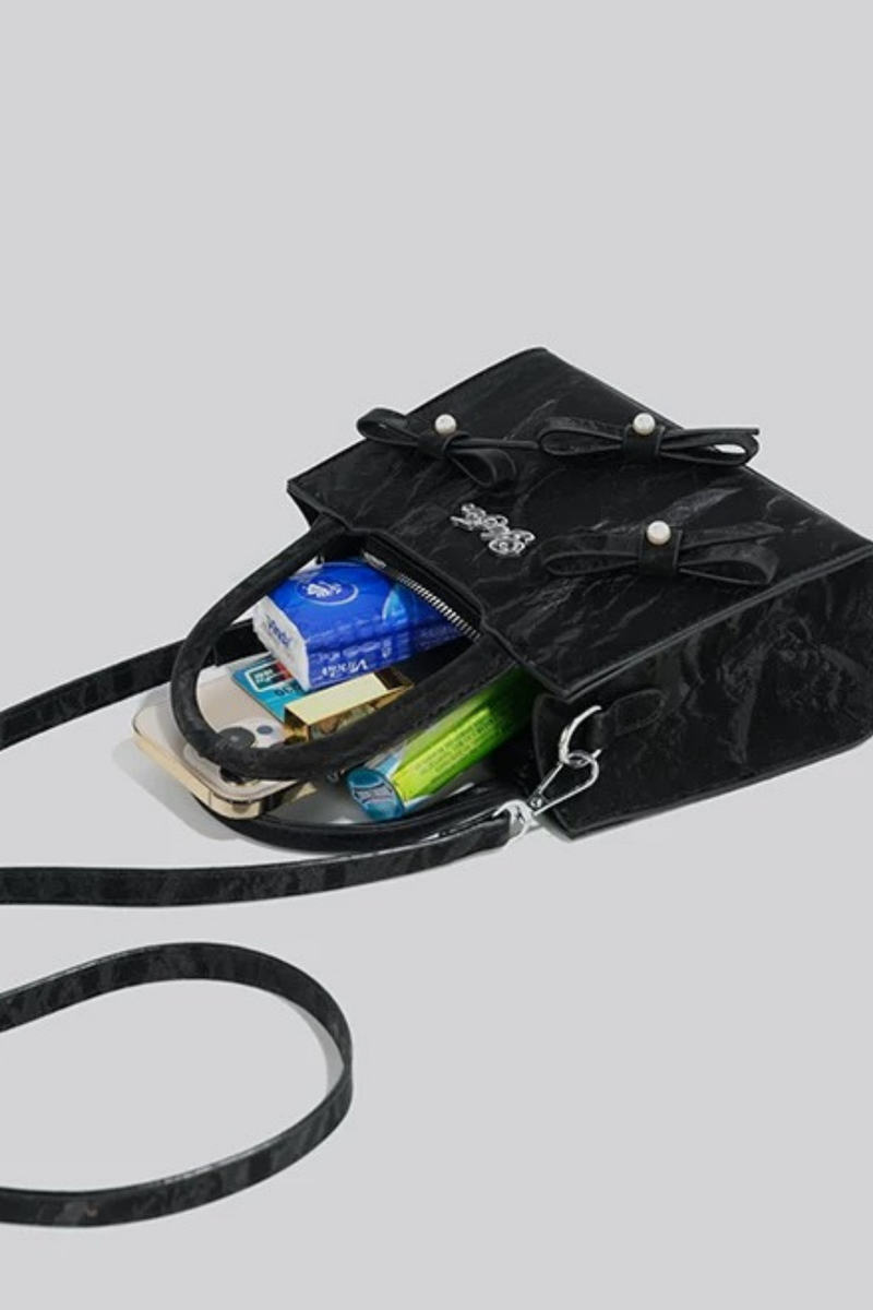 Logo Ribbon Square Mini Bag