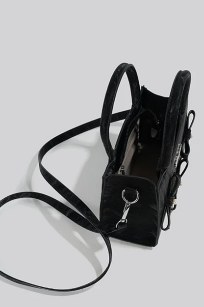 Logo Ribbon Square Mini Bag