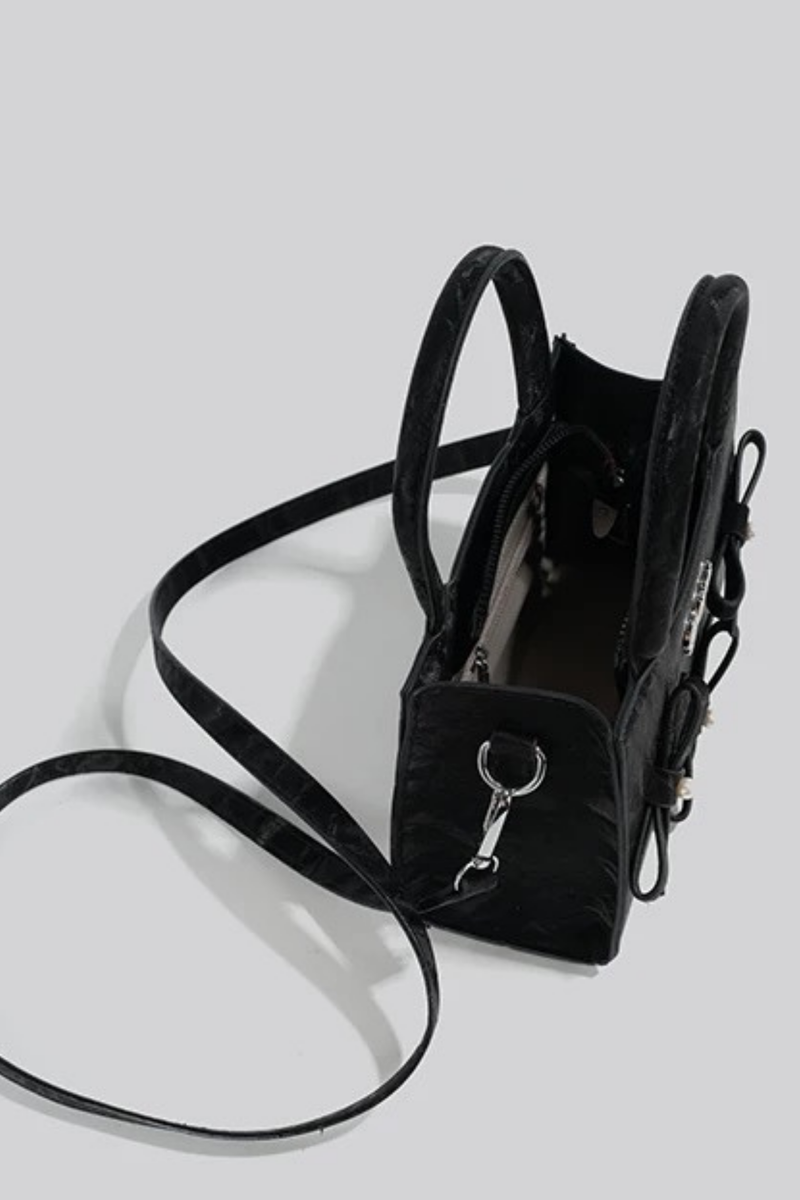Logo Ribbon Square Mini Bag