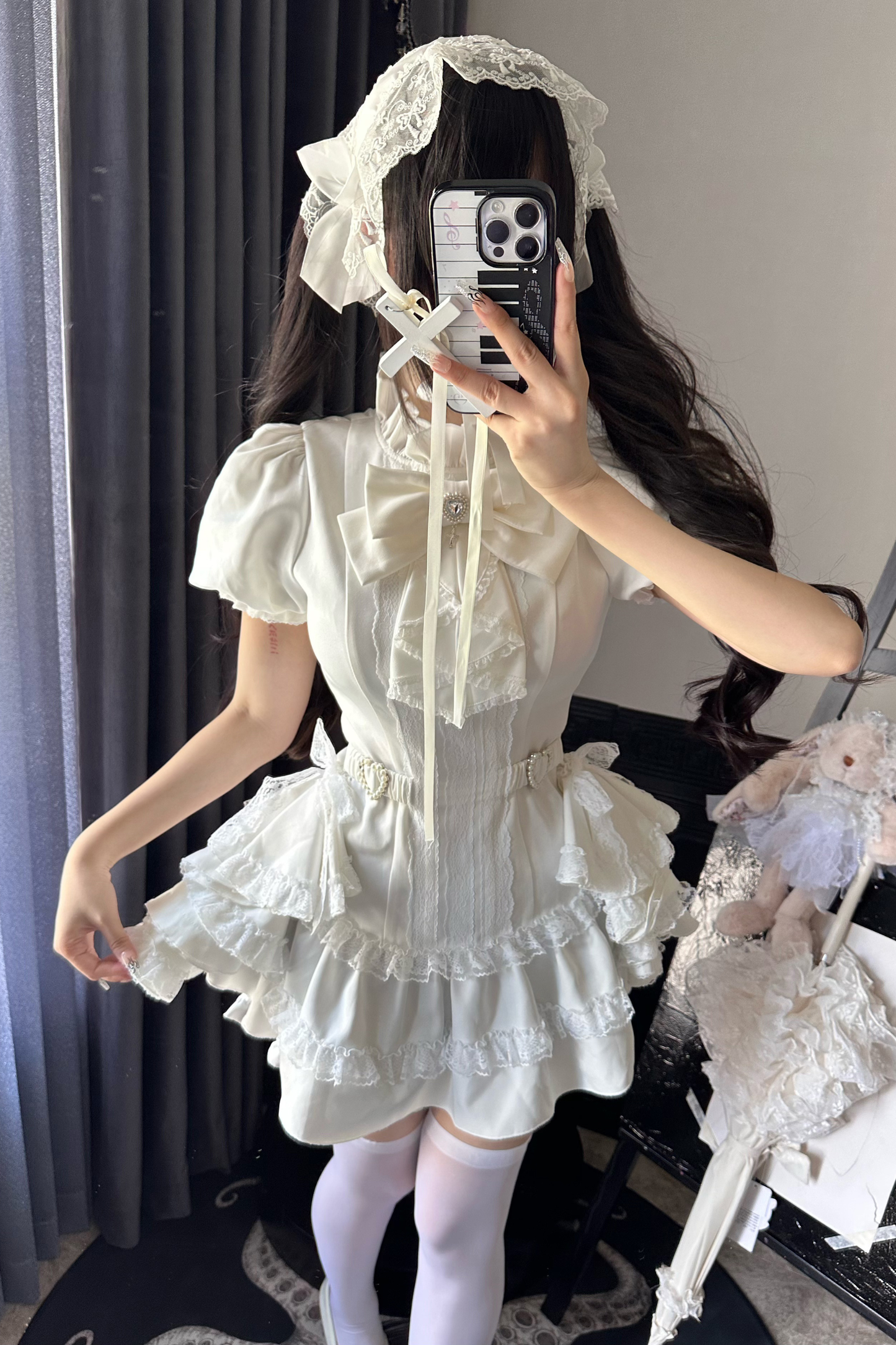 Puff Sleeve Gothic Style Top + Pants