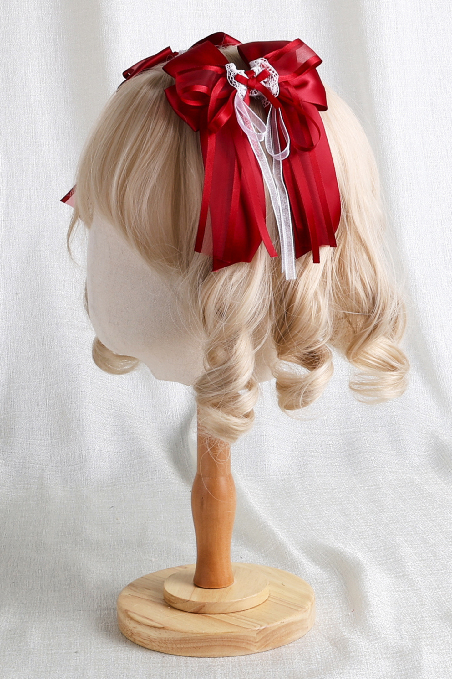 Rose Lace Lolita Bonnet + Hat + Hairband + Clip Hat + Crown