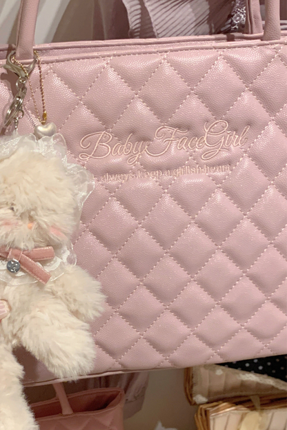 Sweet Quilted Tote Bag