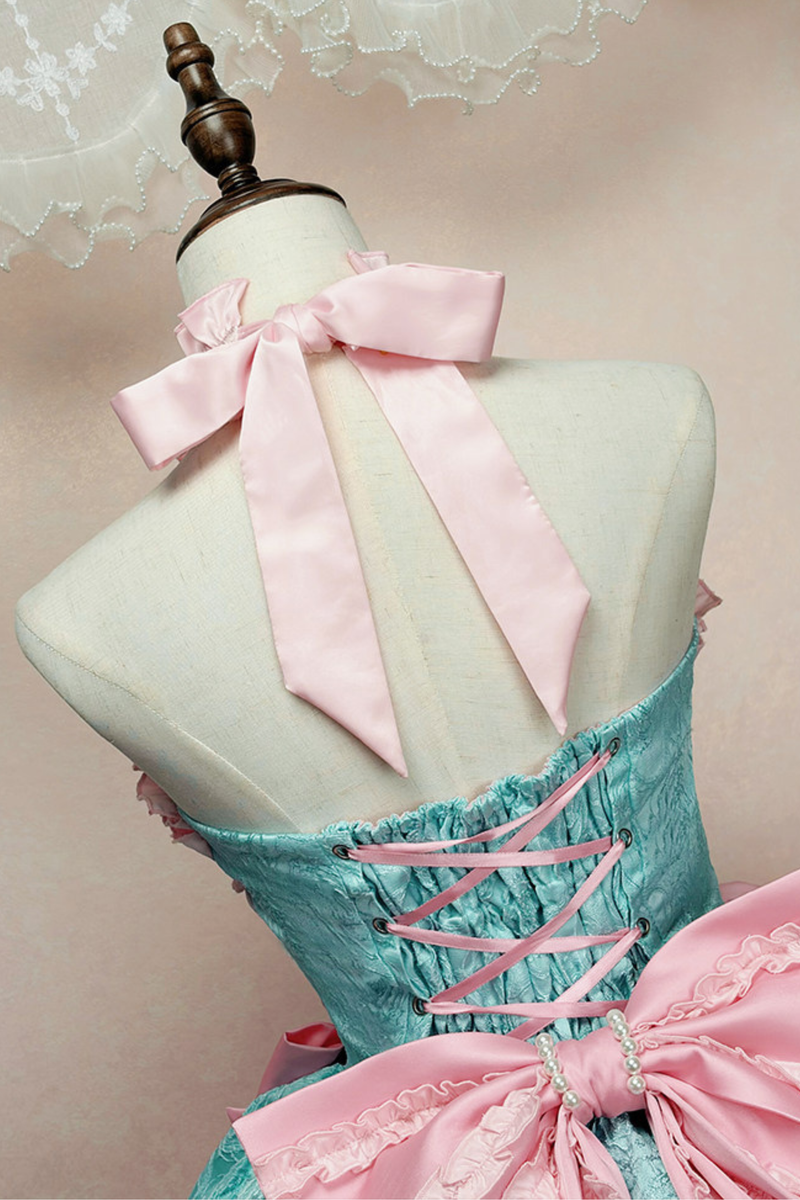 [pre-order Deadline: April 3] Sweet Ruffled Lolita Princess Ribbon Dress