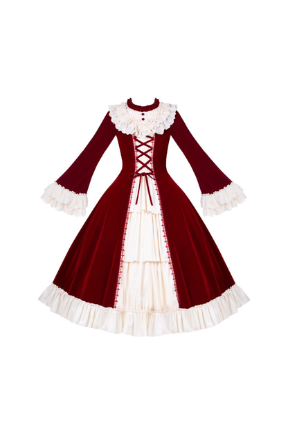 Classical Dress + Collar + Ribbon + Hat