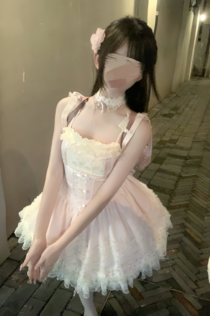 Sweet Jenny Lolita Jumper Skirt + Necklace + Hat + Headband