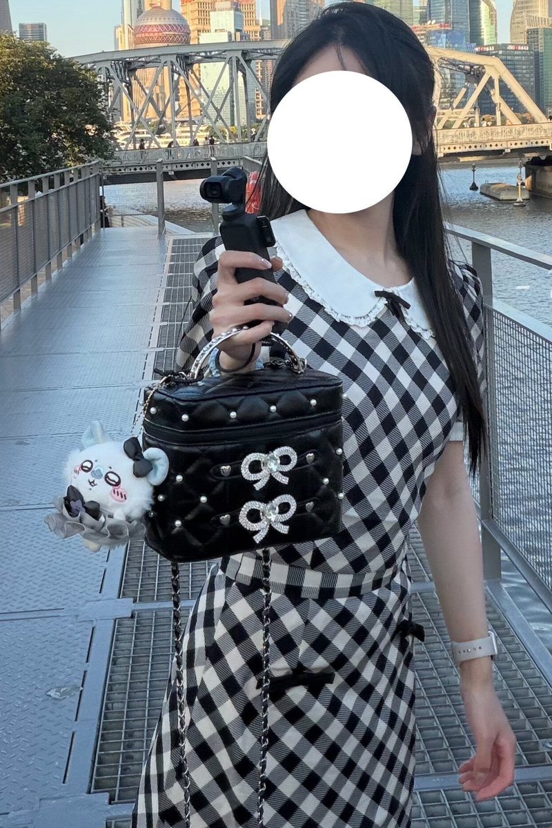 Pearl Rhinestone Lace Box Bag