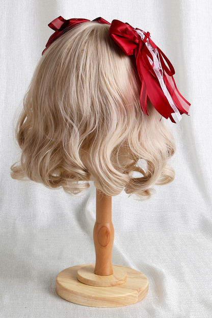 Rose Lace Lolita Bonnet + Hat + Hairband + Clip Hat + Crown