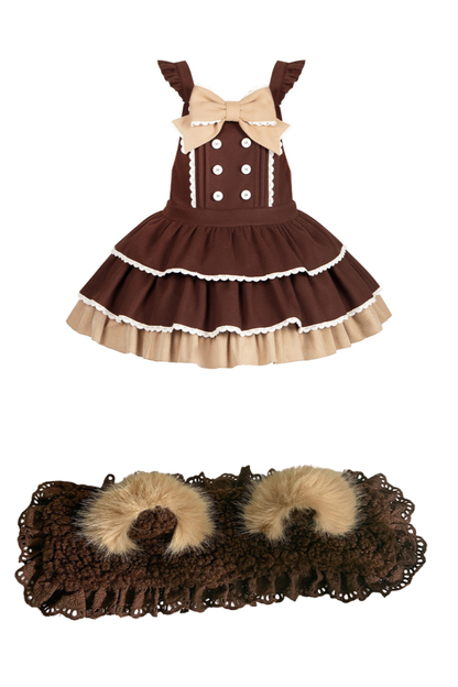Doll Lolita Dress + Top + Animal Leg Loops + Animal Headband