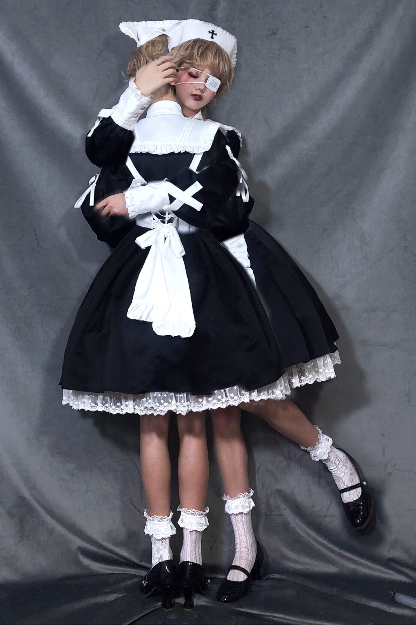 Lantern Angel Maid Lolita Dress + Apron + Detachable Collar