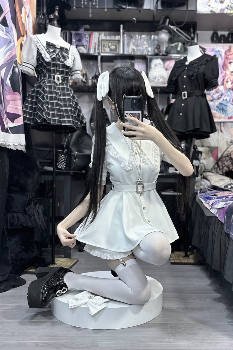 [pre-order] Dark Sweet Sailor Top + Ruffled Shorts