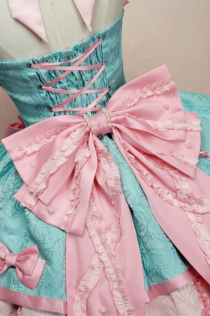[pre-order Deadline: April 3] Sweet Ruffled Lolita Princess Ribbon Dress