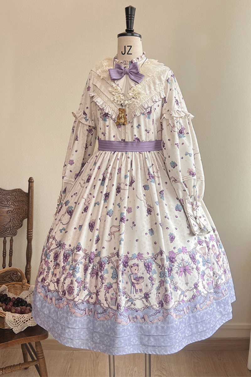 Winery Retro Bear Lolita Dress