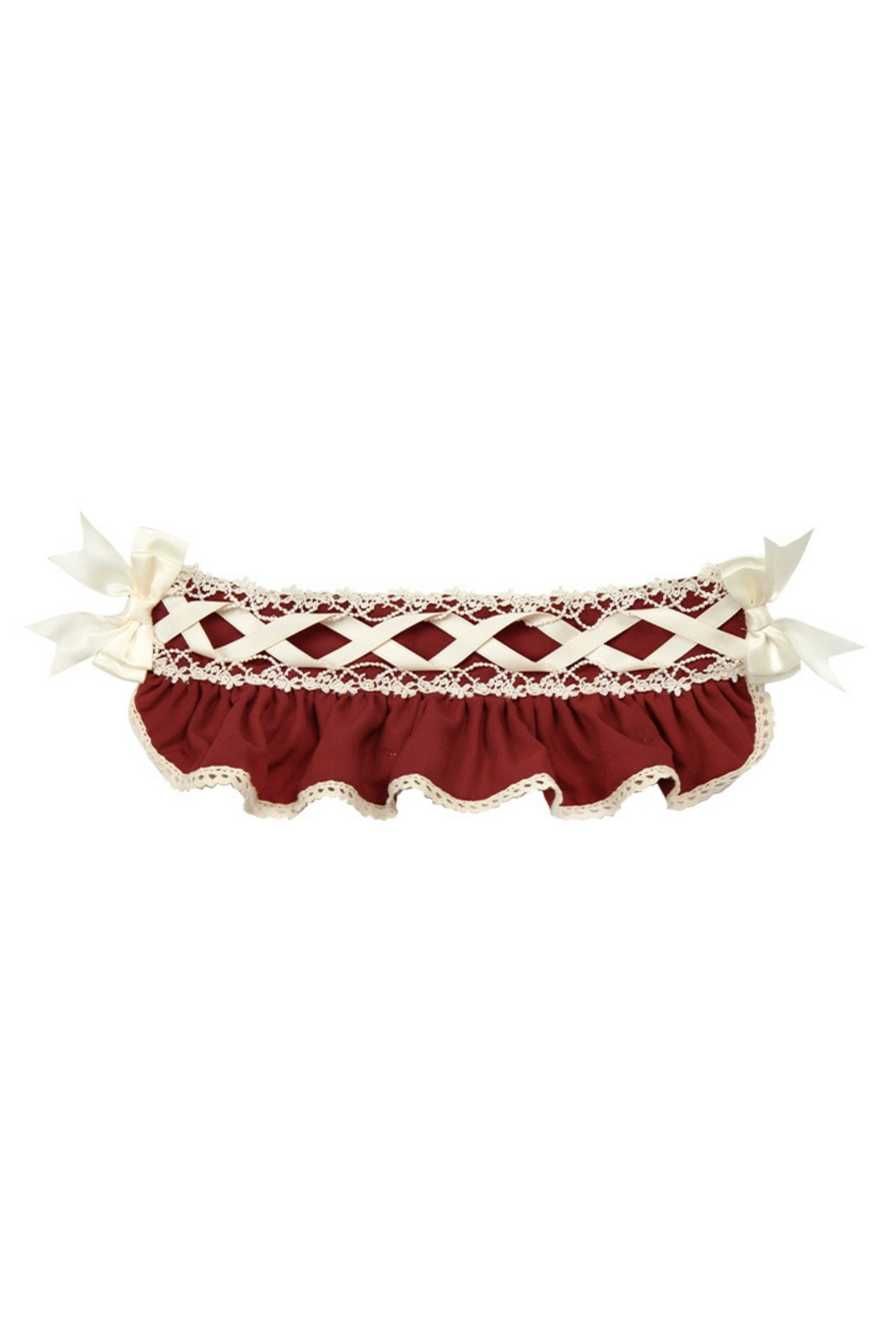 Doll Long Tiered Suspender Skirt + Shirt + Sleeves + Apron + Petticoat + Headband + Ribbon + Accessories