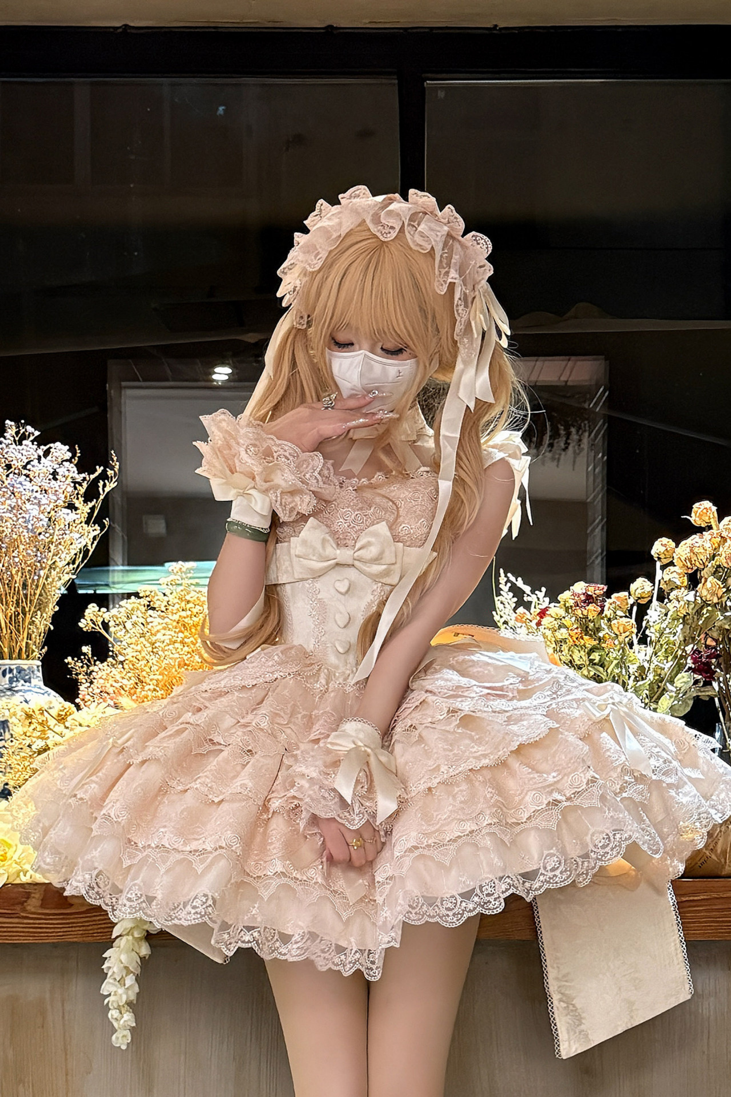 [pre-order] Princess Ballet Tiered Lolita Dress + Headband + Necklace + Sleeves + Tail