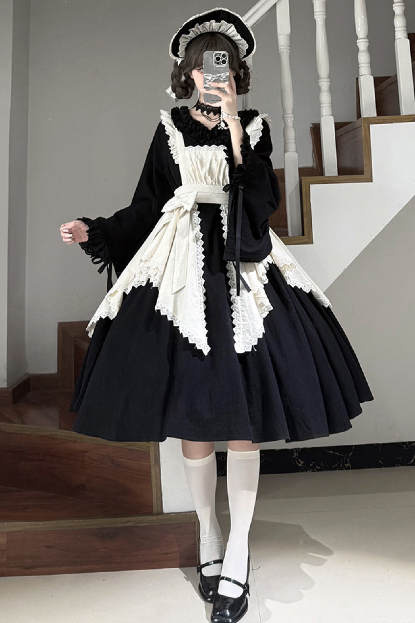 [pre-order] Gothic Doll Lolita Dress + Lolita Apron