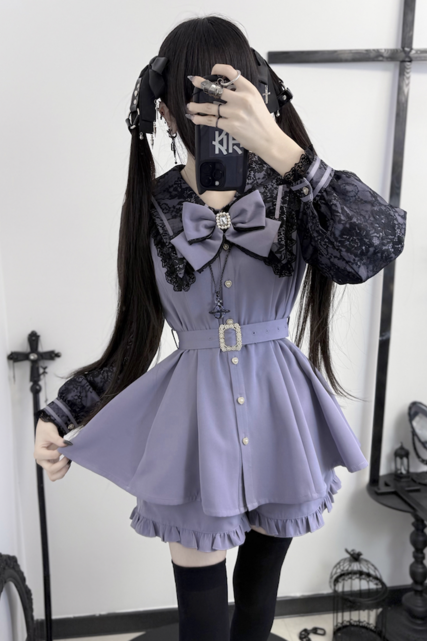 [pre-order] Dark Sweet Sailor Top + Ruffled Shorts