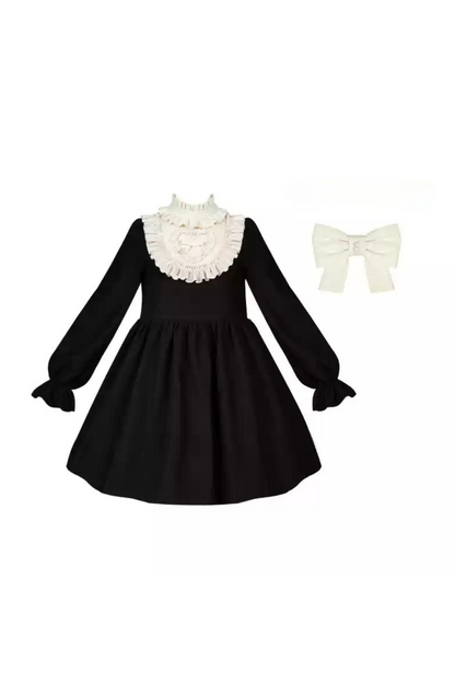 [pre-order] Dark Doll Lolita Dress + Apron + Ribbon + Headband