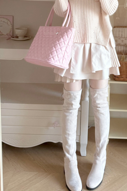 Sweet Quilted Tote Bag