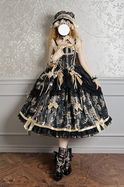 [pre-order Deadline: April 3] Gilded Fantasy Lolita Dress + Jumper Skirt