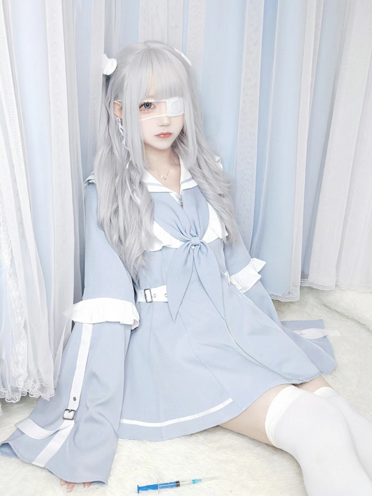 [angel Style] Aqua Medical Dress + Shorts Set