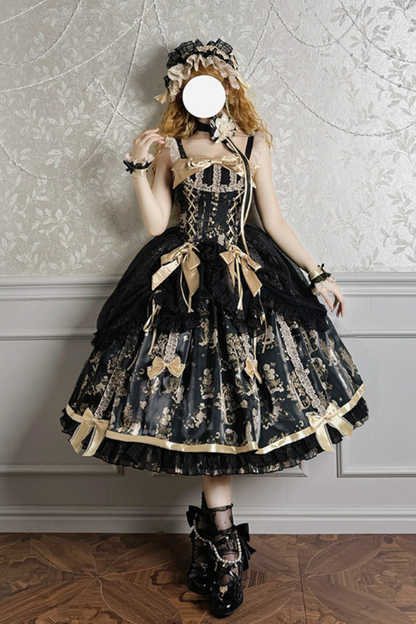 [pre-order Deadline: April 3] Gilded Fantasy Lolita Dress + Jumper Skirt