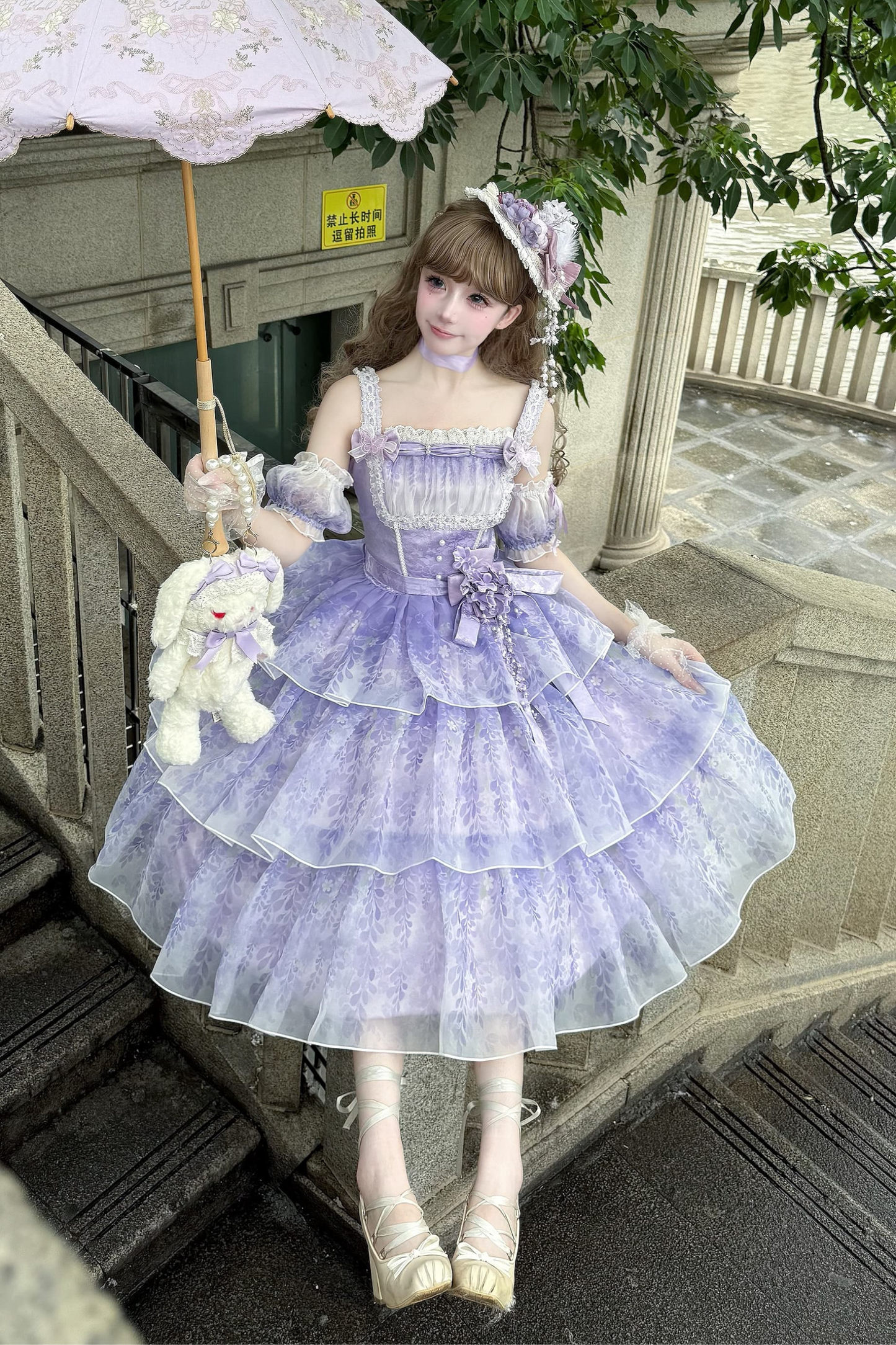 [pre-order] Ballet Style Dress + Hat + Headband + Ribbon Tail
