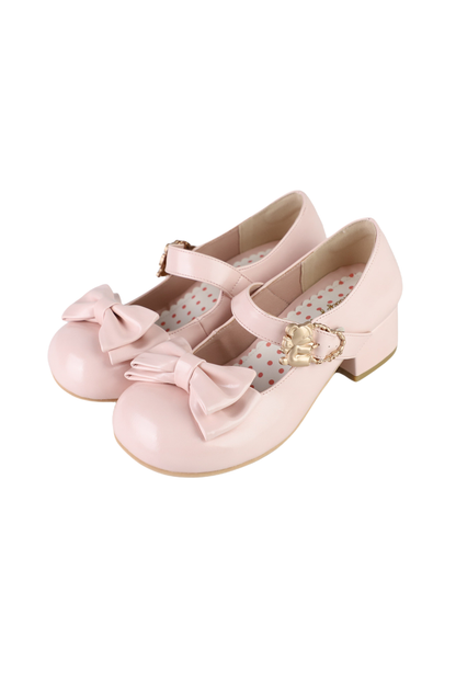 Glossy Color Ribbon Shoes
