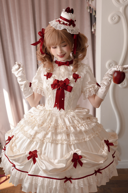 [pre-order Deadline: March 29] Cream Strawberry Lolita Dress