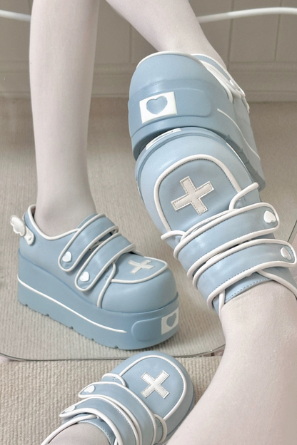 [pre-order] [angel Style] Cross Double Strap Shoes