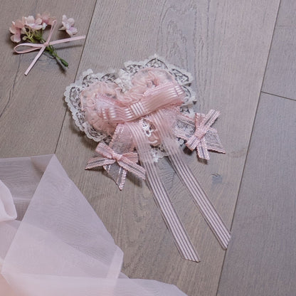 [pre-order] Candy Flavor Flower Lace Tulle Dress + Ribbon Veil