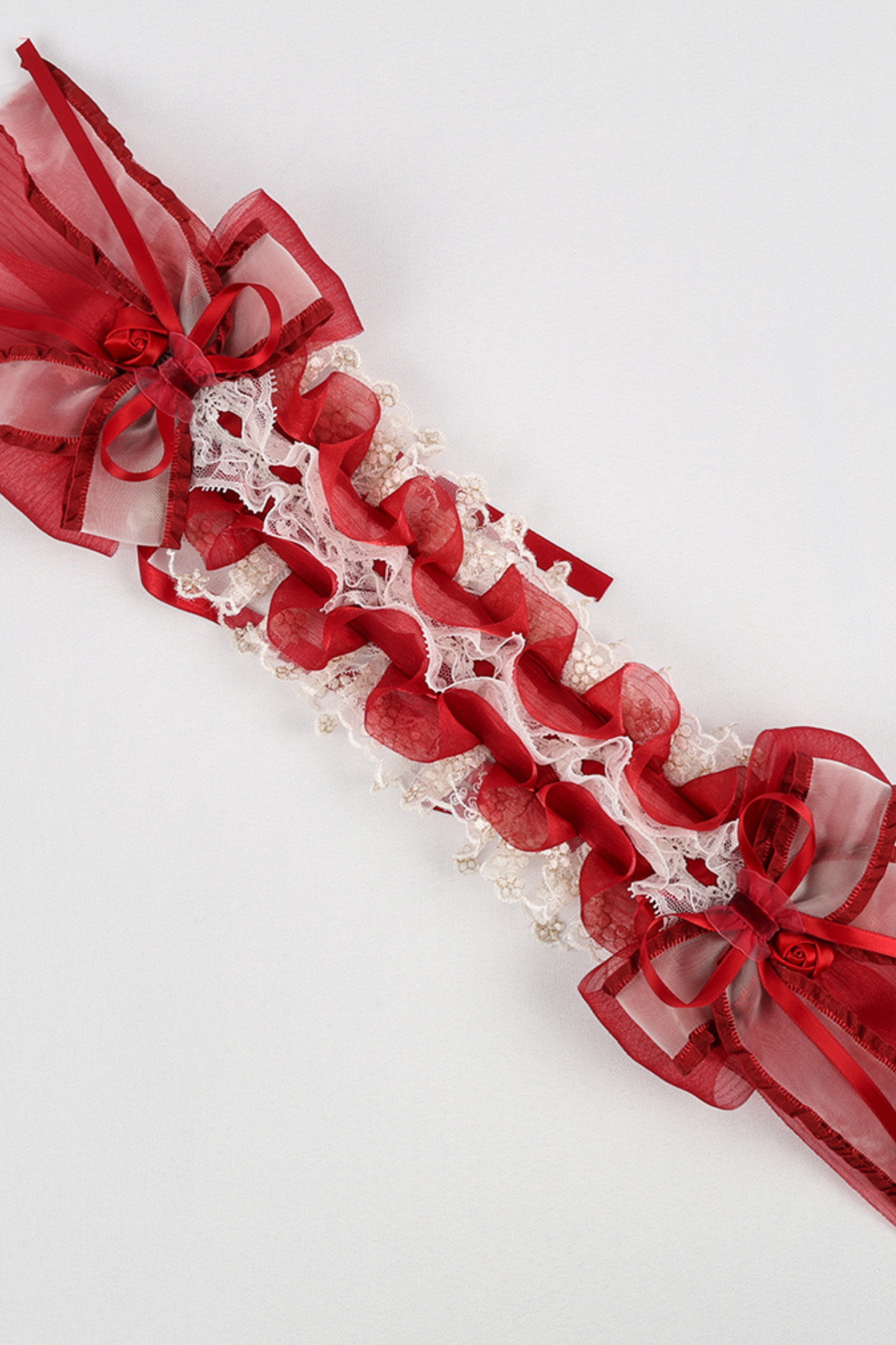 Rose Lace Lolita Bonnet + Hat + Hairband + Clip Hat + Crown