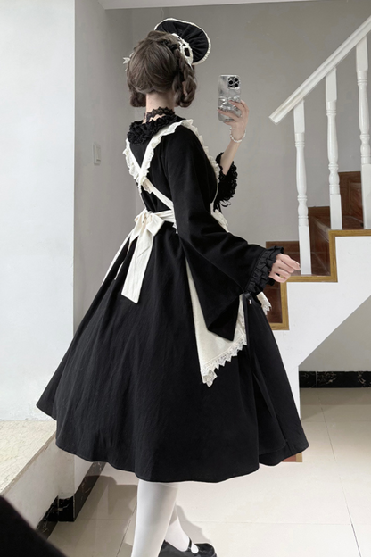 [pre-order] Gothic Doll Lolita Dress + Lolita Apron