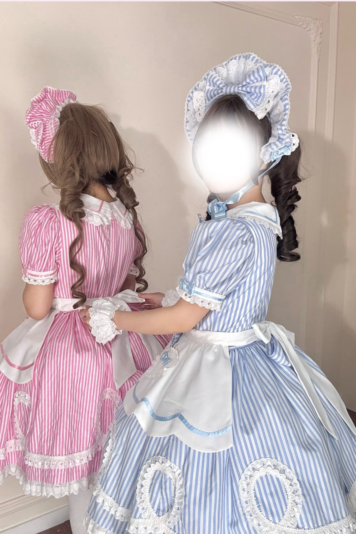 [pre-order] Retro Doll-like Lolita Dress + Hair Band + Clip + Bonnet + Hat