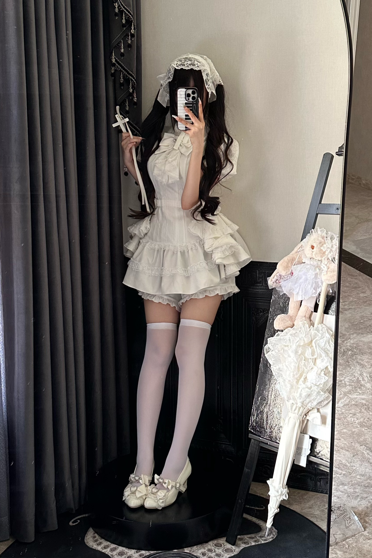 Puff Sleeve Gothic Style Top + Pants