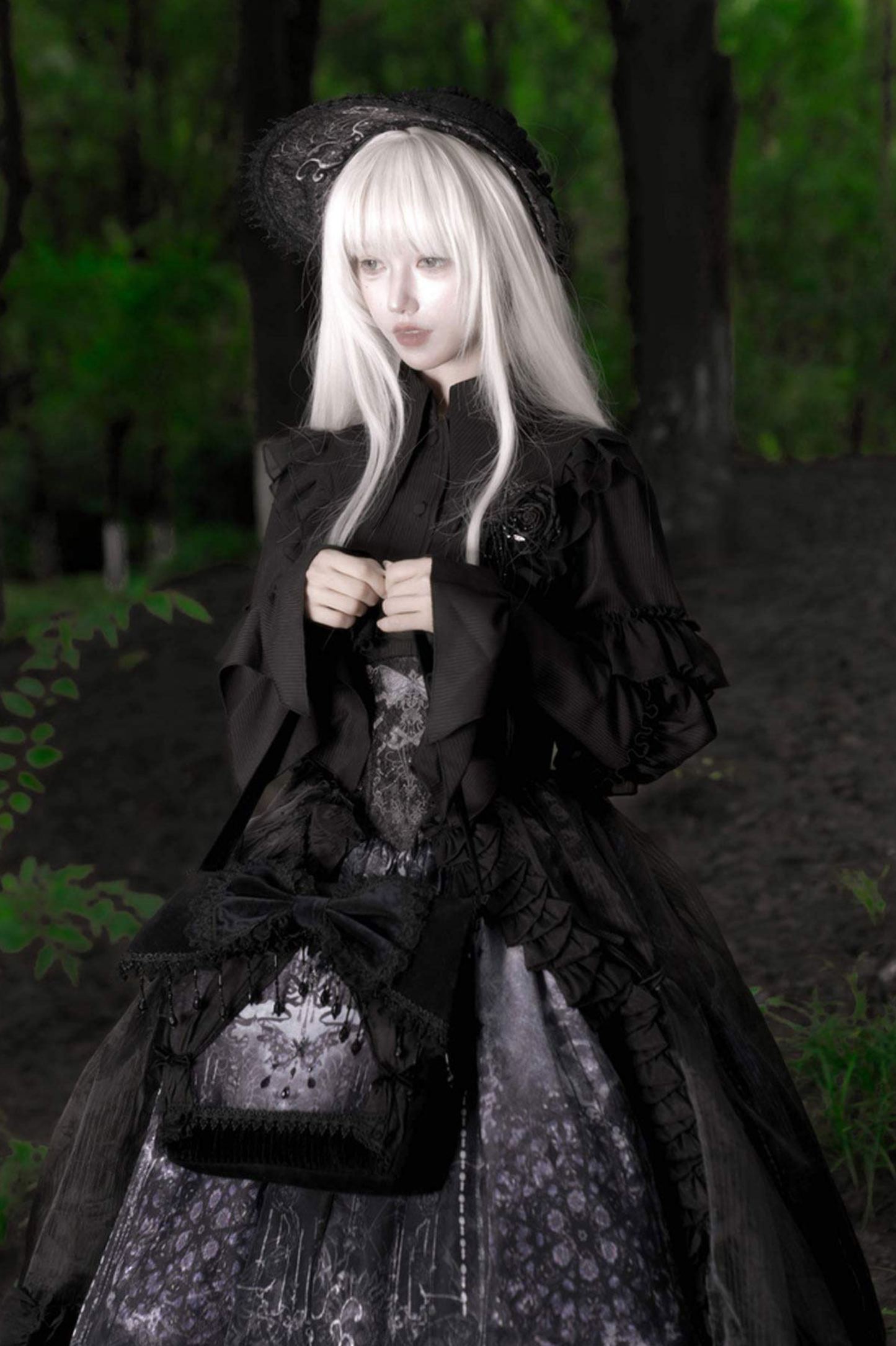 Gothic Lolita Jumper Skirt + Jacket + Skirt + Shirt + Corset + Accessories