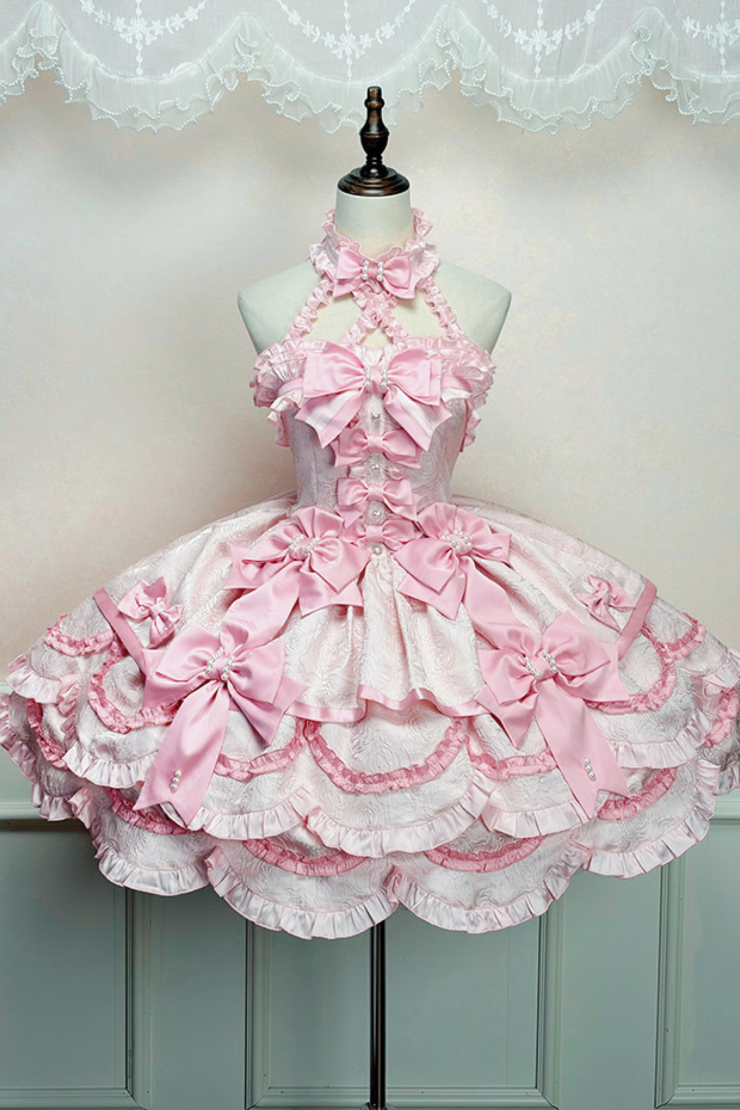 [pre-order Deadline: April 3] Sweet Ruffled Lolita Princess Ribbon Dress